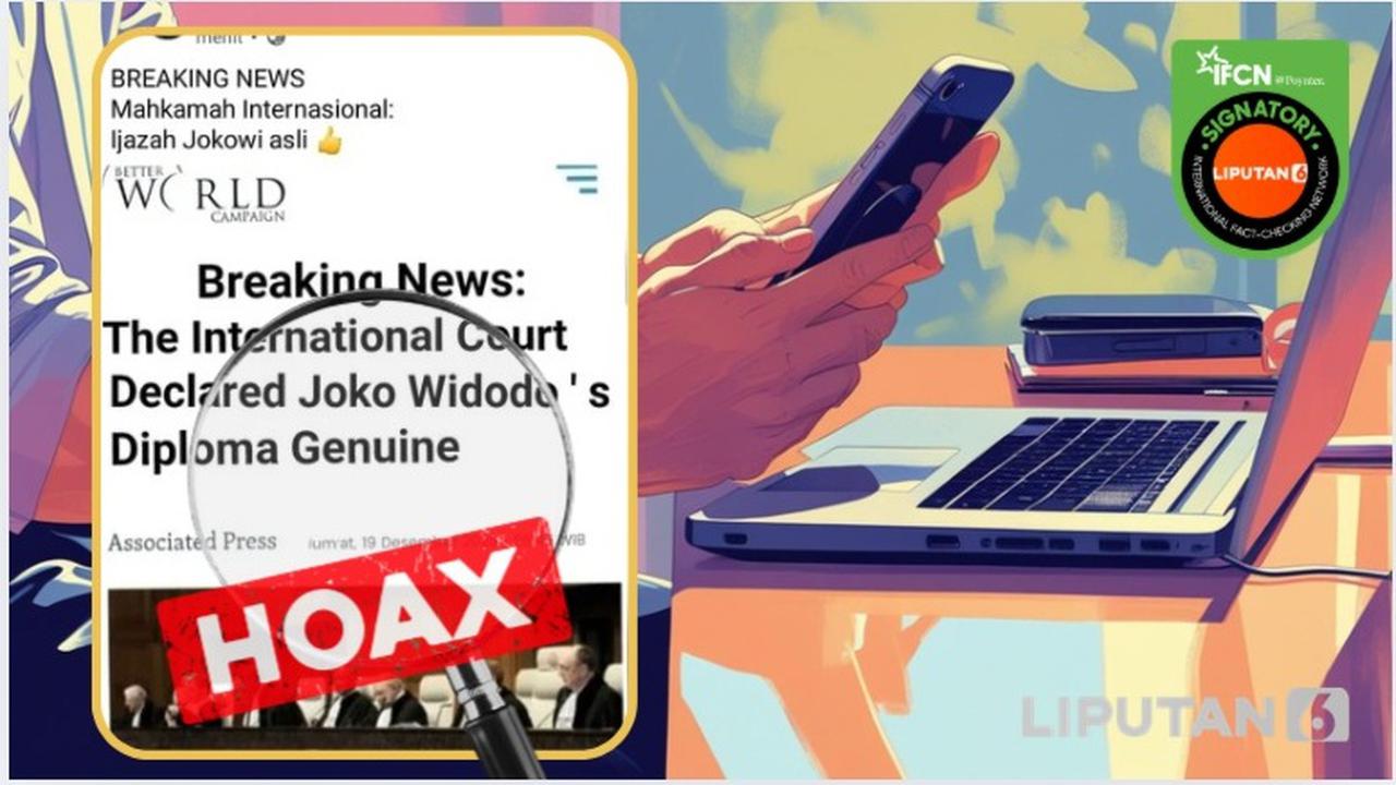 Cek Fakta: Hoaks Artikel Mahkamah Internasional Sebut Ijazah Jokowi Asli