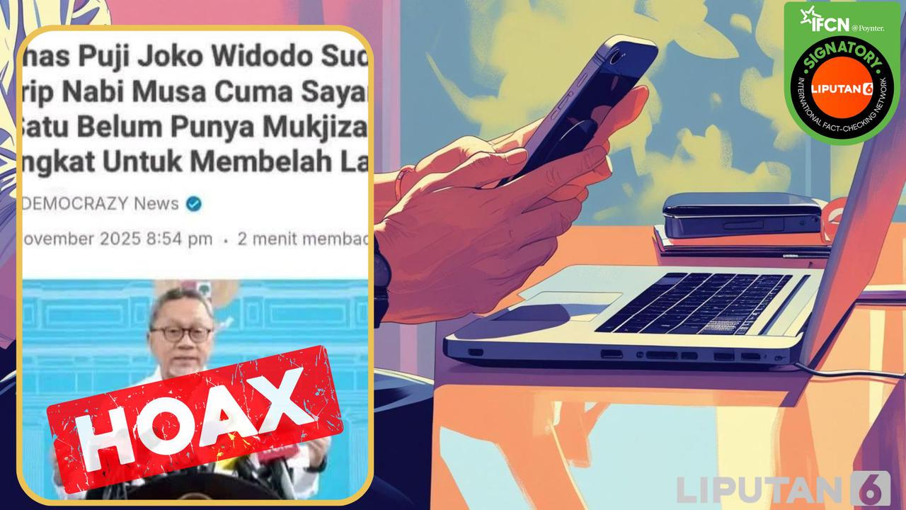 Cek Fakta: Hoaks Artikel Zulkifli Hasan Memuji Jokowi Seperti Nabi Musa