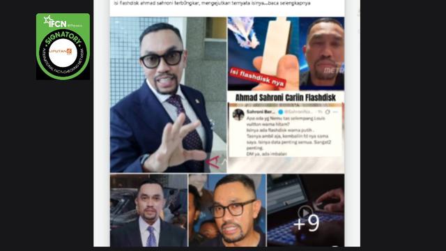 Cek Fakta: Tidak Benar Ahmad Sahroni Cari Flashdisk Warna Putih - Cek Fakta berita69.org