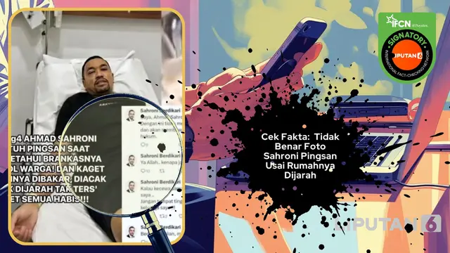 Cek Fakta: Tidak Benar Foto Ahmad Sahroni Pingsan Usai Rumahnya Dijarah Massa - Cek Fakta berita69.org