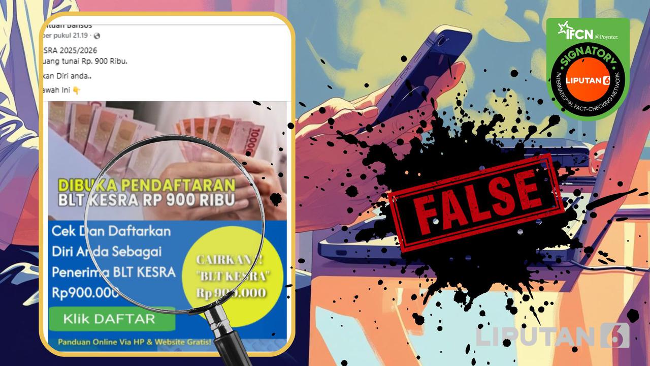 Cek Fakta: Tidak Benar Ini Link Pendaftaran Bansos BLT Kesra 2025-2026