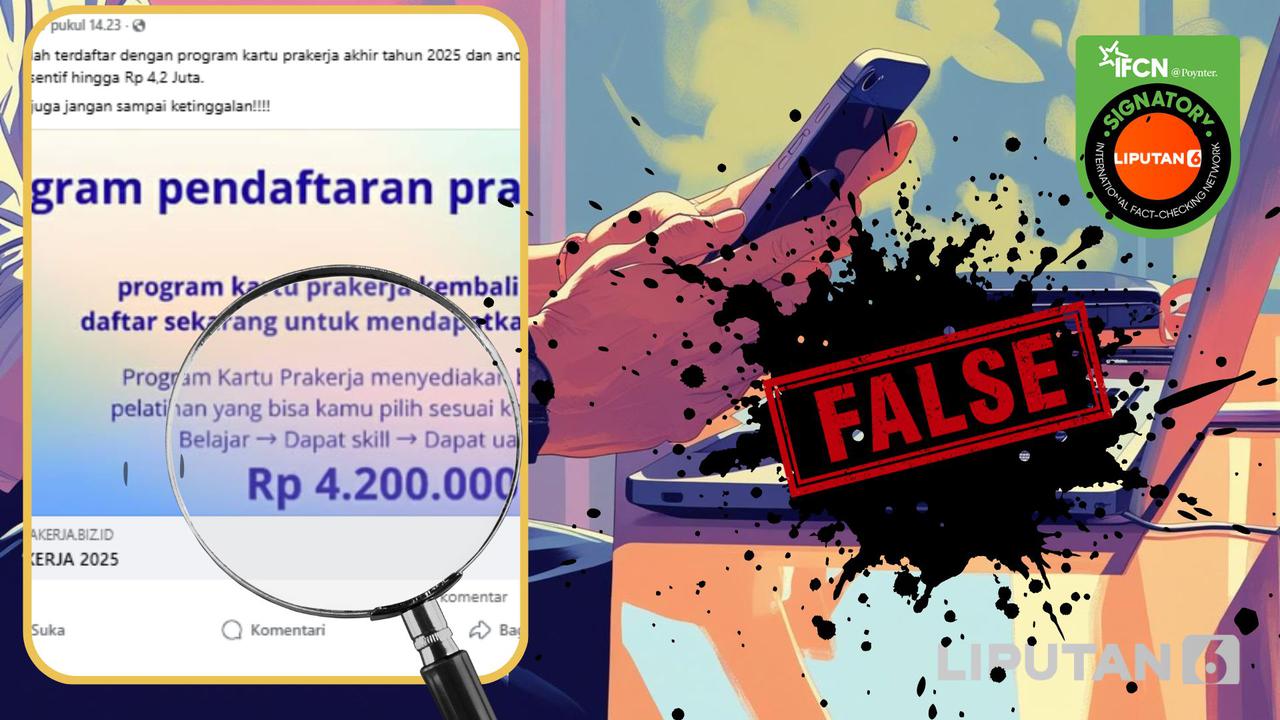 Cek Fakta: Tidak Benar Ini Link Pendaftaran Program Kartu Prakerja Akhir 2025