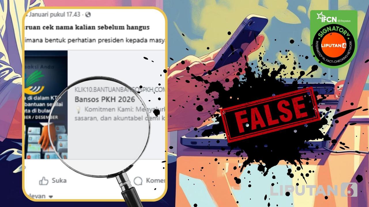 Cek Fakta: Tidak Benar Link Cek Nama Penerima Bansos PKH 2026