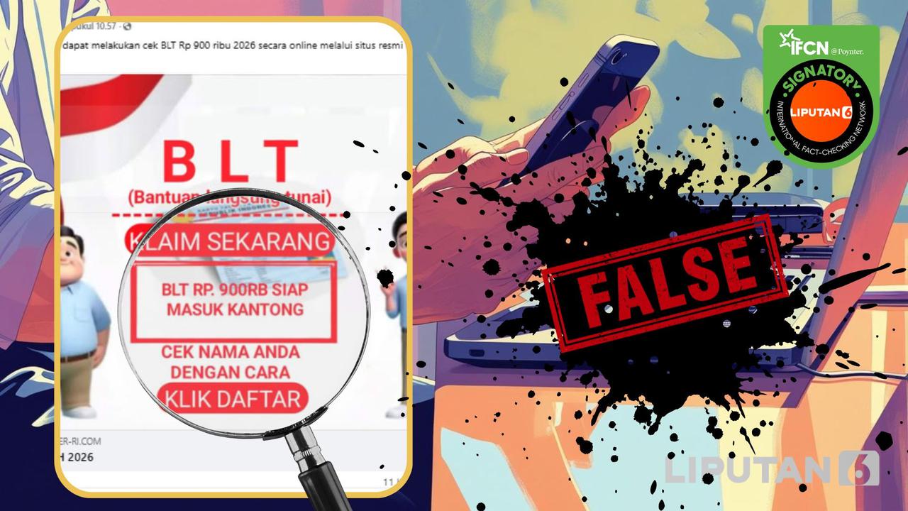 Cek Fakta: Tidak Benar Link Cek Penerima BLT 2026 Online Rp 900 Ribu