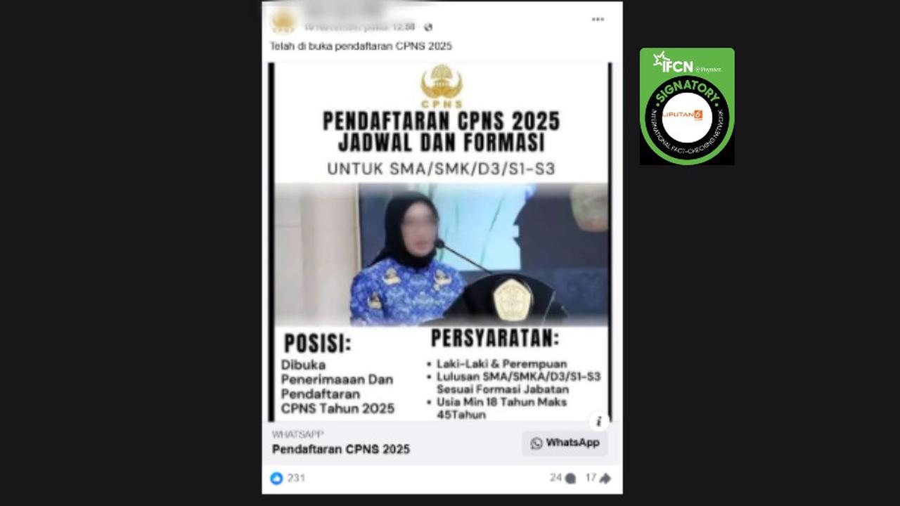 Cek Fakta: Tidak Benar Link Ini untuk Pendaftaran CPNS 2025